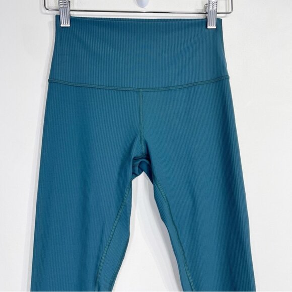 Lululemon Align Ribbed High-Rise Pant 25" Green Jasper - Picture 5 of 10